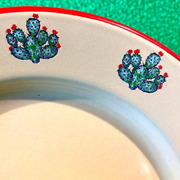 Marble Canyon Enamelware Metal Plate Cactus - Picture 3 of 5